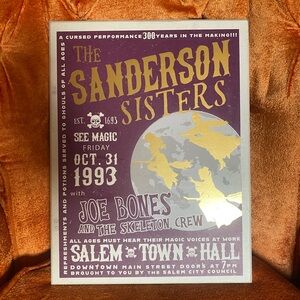 Spirit The Sanderson Sisters Purple and Gold Halloween Wall Art Poster